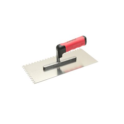 Stainless steel trowel with two-component handle