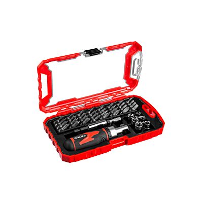 41-in-1 bit and socket set with ratchet