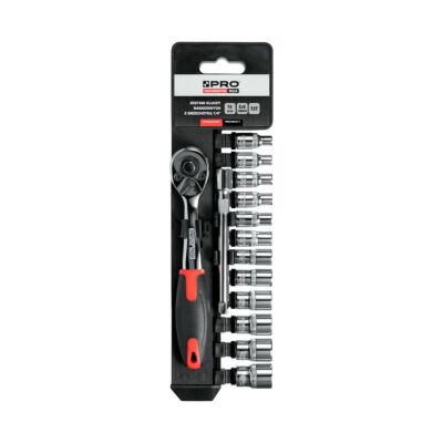 Jeu de clés à douille avec cliquet 1/4" 14 pièces CrV