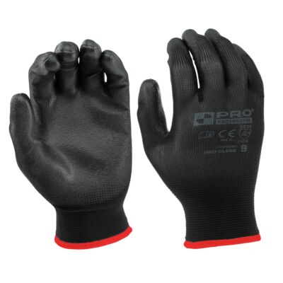 GANTS DE PROTECTION EN POLYURÉTHANE NOIRS-PU TAILLE 9