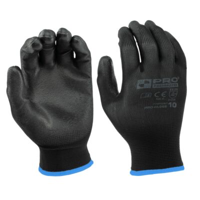 GANT DE PROTECTION EN POLYURÉTHANE NOIR-PU TAILLE 10
