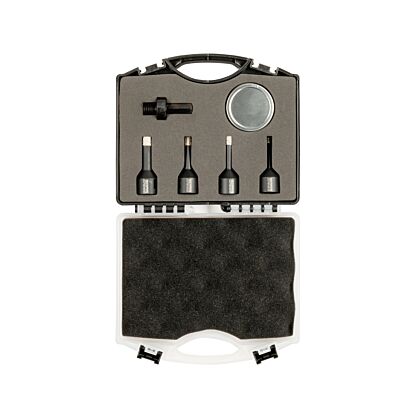 Diamond core drill set for dry cutting M14 + wax + adapter