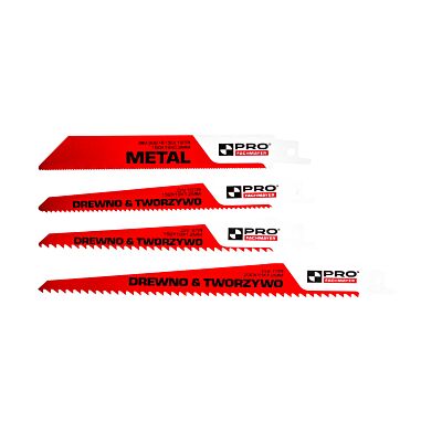 Saw blade set for reciprocating saws - metal+wood+plastic