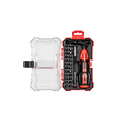 Cordless screwdriver 2.5 Nm with bits, set of 28 pieces.