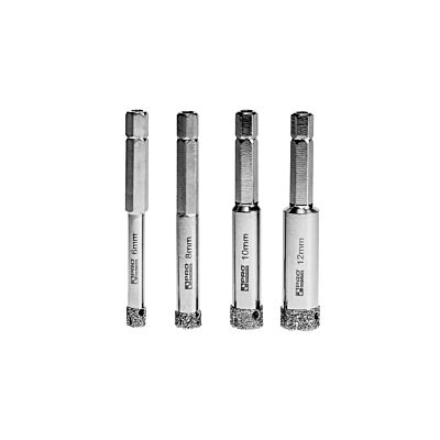 Diamond hole saw set for wet cutting hex 6,8,10,12 mm