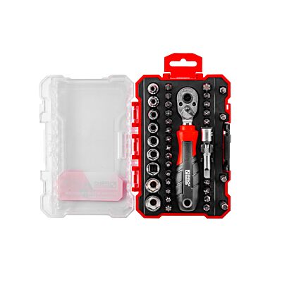 Bit and socket set with ratchet 39w1