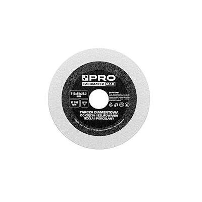 Diamond disc for cutting and grinding glass and porcelain 115x25x22.2mm