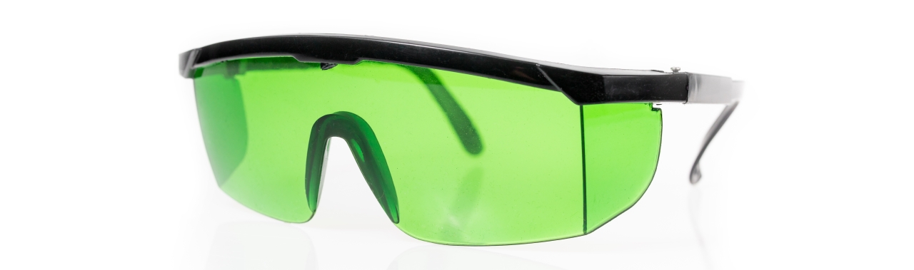Okulary laserowe zielone